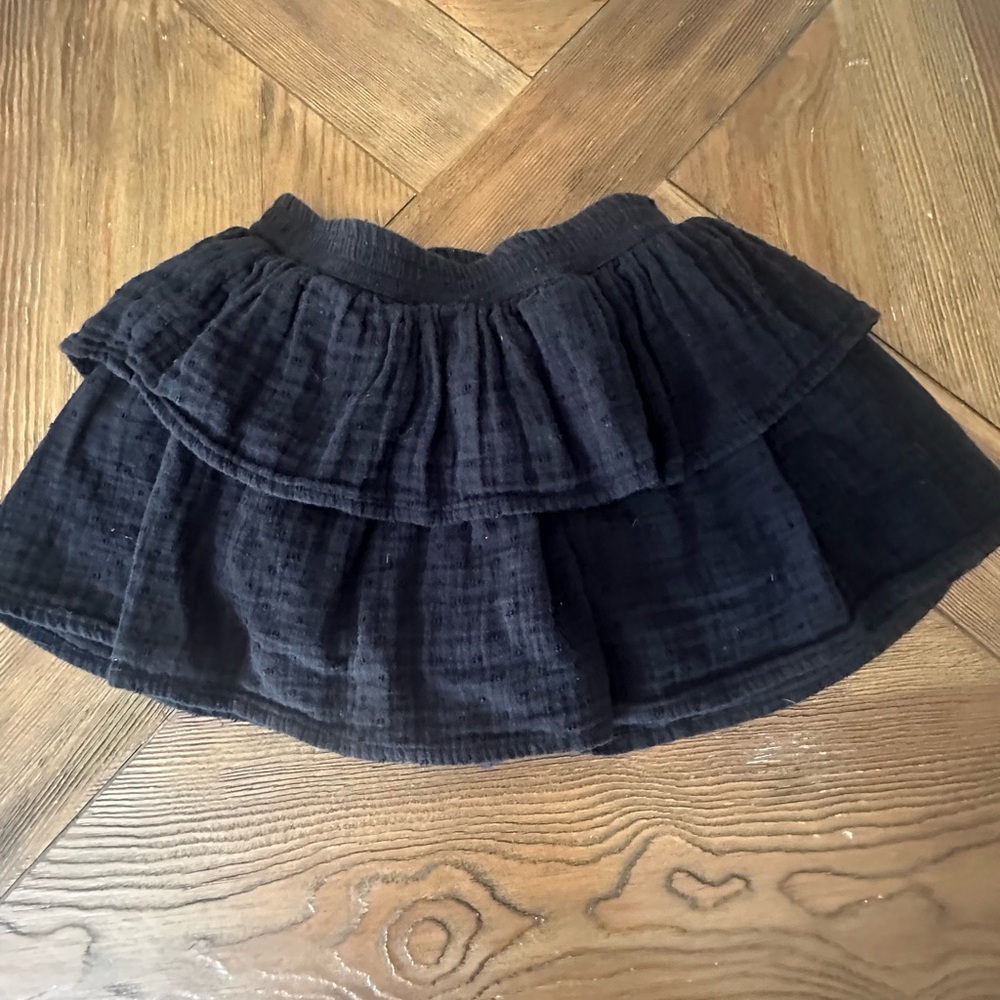 Black Tiered Girl's Skirt
